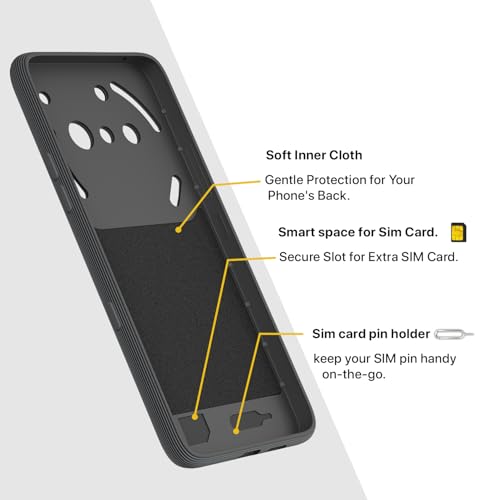 Image of Pikkme Back Cover for Nothing Phone 3a 5G Camera Protection 3D Hexa Cube Design Silicone Protective Bumper Case (Grey)