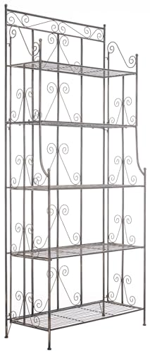 CLP Standregal Ciara I Metallregal für Pflanzen im Landhausstil I Regal für Balkon, Terrasse,...
