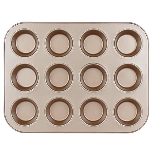 Cupcake Pan Cupcake Pan 6/12 cavità riutilizzabile Non- Bakeware Acciaio al carbonio Cucina Biscotti Muffin Vassoio Pan Forniture Panetteria Teglia Teglia Stampo