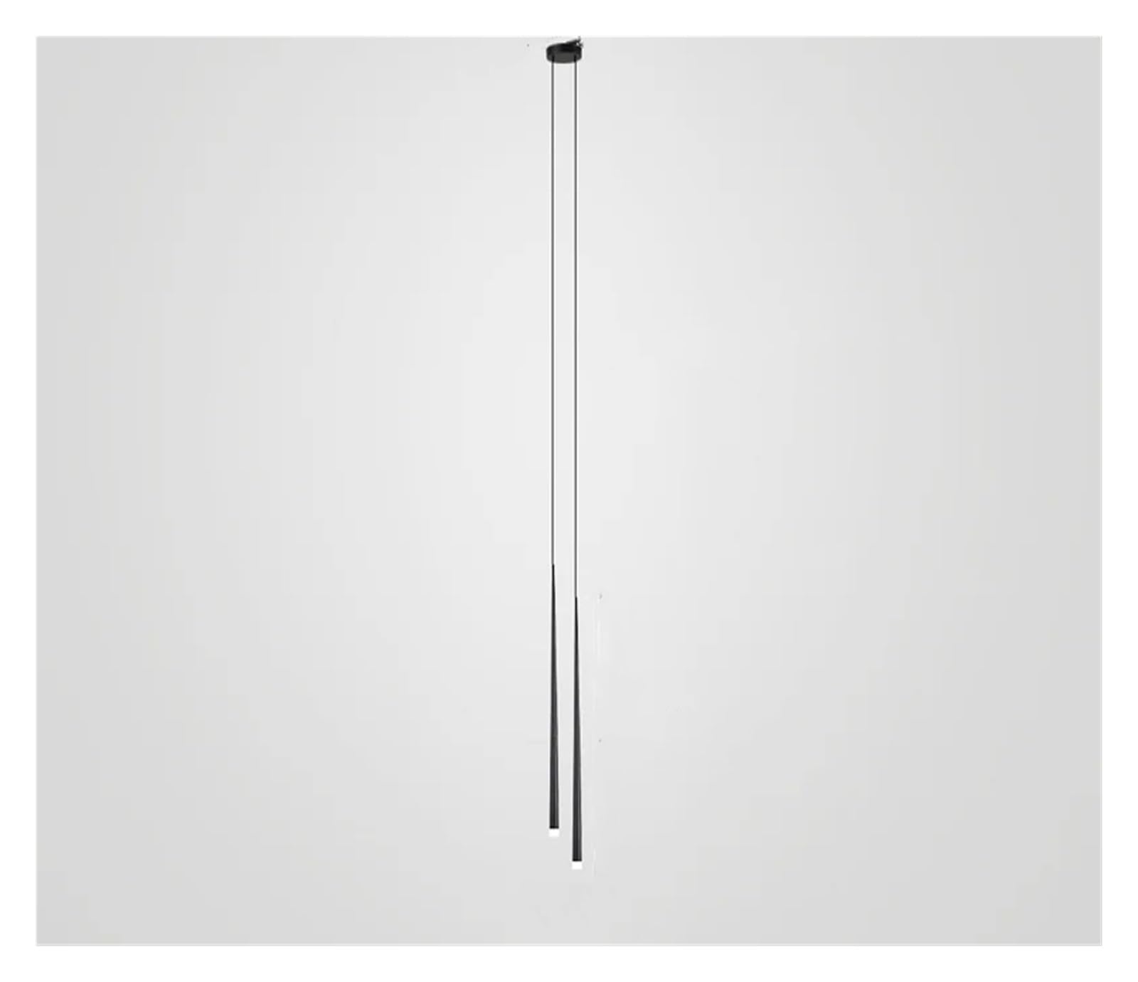 Lustre de chevet de luxe moderne luminaire suspendu design long 2 têtes