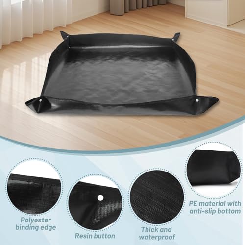 Wasserdicht Haustier Laufgittermatte - 150 x 100 cm,Laufgittermatte Bürste für Meerschweinchen Käfig Zubehoer Kaninchen Matte Wasserdicht Haustier Pipi Pads für Meerschweinchenkäfig, Plane, Boden,