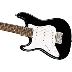 Fender Squier Mini Strat V2 Guitare électrique Gaucher Blac - Les Beatles, Paul McCartney, John Lennon, RIngo Starr, George Harrison Fender Squier Mini Strat V2 Guitare électrique Gaucher Blac – Image 4