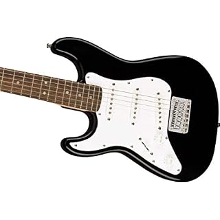 Fender Squier Mini Strat V2 Guitare électrique Gaucher Blac - Les Beatles, Paul McCartney, John Lennon, RIngo Starr, George Harrison Fender Squier Mini Strat V2 Guitare électrique Gaucher Blac – Image 4