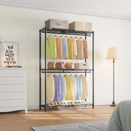 Image of VIPEK X1 Max Expandable Clothes Rack, 7ft Extra Tall Closet System, Black
