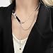 CIXVOEMK Silver Snake Entwined Pendant-Personalized Collarbone Chain-Fashion Necklace (Necklace-C)