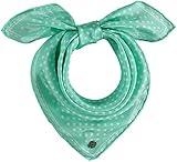 FRAAS Halstuch Damen gepunktet - 53 x 53 cm Größe - Nickituch Seide - Seidentuch für Damen mit Polka Dots Muster - Bandana Tuch perfekt für den Sommer Honest Green