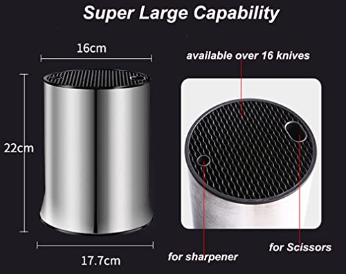 Xxl Universal Knife Block Holder, 304 Stainless Steel Without Knives, Detachable For Easy Cleaning, Rust Proof #TOP5