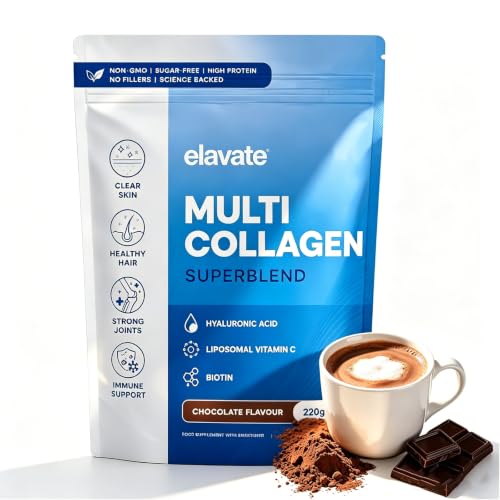 Elevate Multi Collagen Superblend Elevate Collagen for Women Bovine Marine & Chicken Collagengar Free with Liposomal Vitamin C (1pcs)