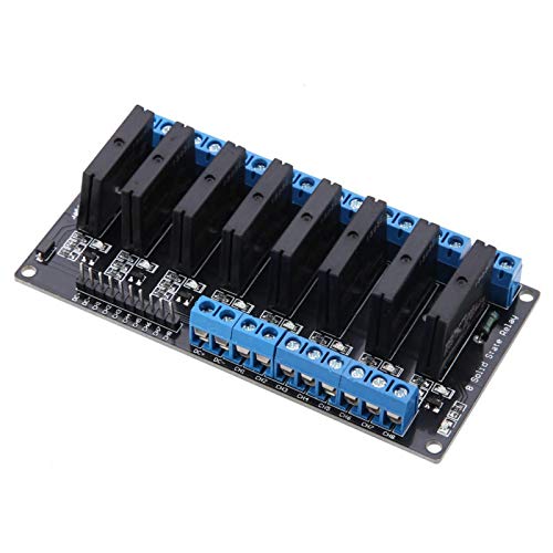 Modulo relè V 8 Canali a Stato Solido Ultra-Sottile Uscita Amplificatore Scheda Modulo Relè Amplificatore Digitale Boardwith Fusibile Ad Alto Livello Trigger 2A