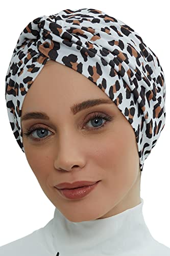 Aisha's Design Maharajah Instant Turban Hijab for Women Headwrap Lightweight Headscarf Modest Headwear for Women Indigo