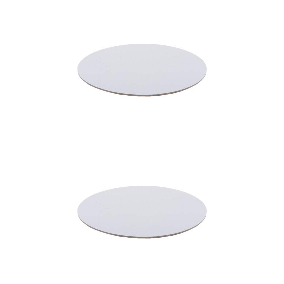 misppro 2 Stück runde Blanko-Holz gespannte Leinwand Platten Board Baumwolle für Öl Acryl Malerei 40 cm 50 cm