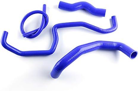 Miniatura 3 de JOIUYOLJ Kit de manguera de radiador de silicona de 3 capas compatible con Nissan Skyline 350Z Infiniti G35 2003-2006 (azul)
