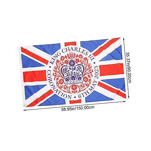 Mât de drapeau avec bannières Union Jack ornements extérieurs commémoratifs