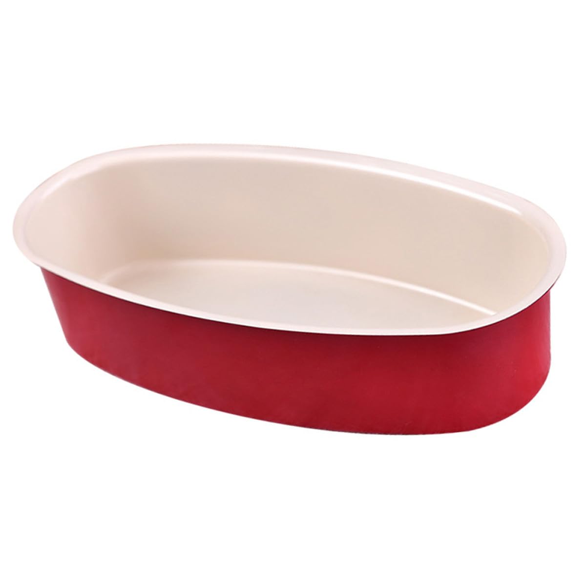 Wakauto Oval Shaped Non-stick Cake and Bread Mold 22.6x11.3x5.8cm Oval Baking Tray for Cheese and DIY Cakes Baking Tool