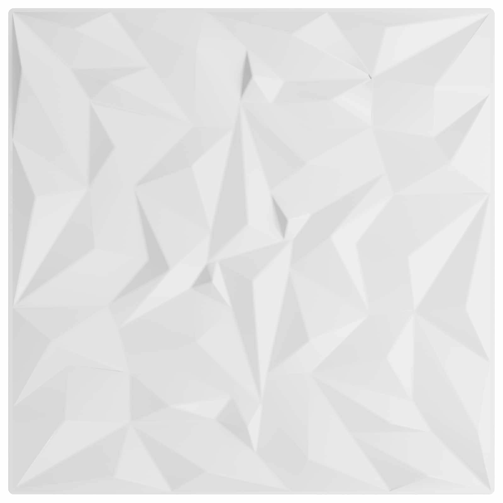 Panele ścienne 24 szt. białe 50 x 50 cm pianka XPS | Samoprzylepna, lekka, do samodzielnego przycięcia, wzór 3D do salonu, sypialni