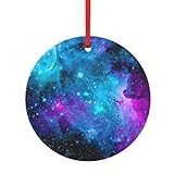 Décoration digne d'un souvenir : plus qu'une simple décoration, cette décoration souvenir de vacances violette à imprimé ciel étoilé sert également de pièce souvenir. Sa construction en aluminium durable garantit qu'il peut être chéri pendant des années, ce qui en fait un ajout significatif à votre collection de vacances.