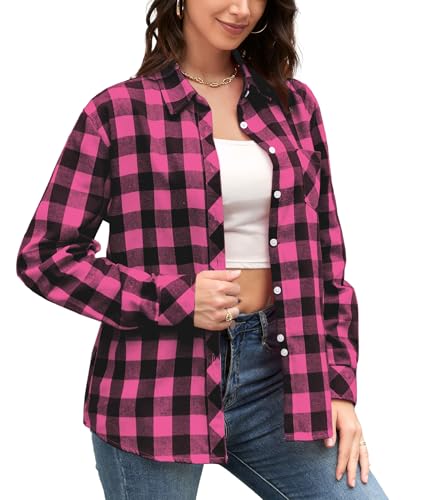 Image of SANGTREE Long Sleeved Flannel Shirt Button Down Plaid Shirts