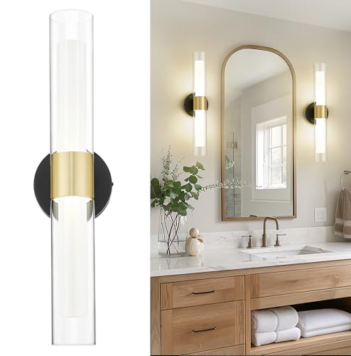 kudos Black and Gold Bathroom Sconces Wall Lighting, Bathroom Vanity