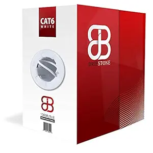 Dripstone 600004 Cat6 Utp Solid Cable 23AWG/Lan Network Ethernet Rj45 Wire - 1000-feet (304.8 Metre) - White