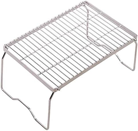 REDCAMP Folding Campfire Grill 304 Stainless Steel Grate, Heavy Duty Portable Camping Grill with Legs Carrying Bag, Large