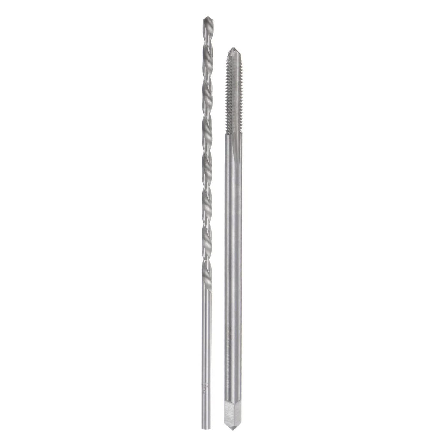 MACHSWON Tap & Bit Sets,M4x0.7 H2 Straight Flute Machine Thread Milling Tap 150mm Extra Long,4mm High Speed Steel (HSS) Twist Drill Bit