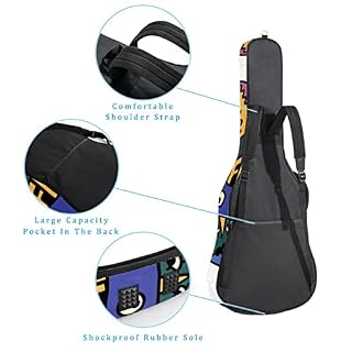 Étui rembourré pour guitare acoustique classique Motif monstres et graffiti, Multicolore 05, 42.9×16.9×4.7 in… - Les Beatles, Paul McCartney, John Lennon, RIngo Starr, George Harrison Étui rembourré pour guitare acoustique classique Motif monstres et graffiti, Multicolore 05, 42.9x16.9x4.7 in… – Image 3