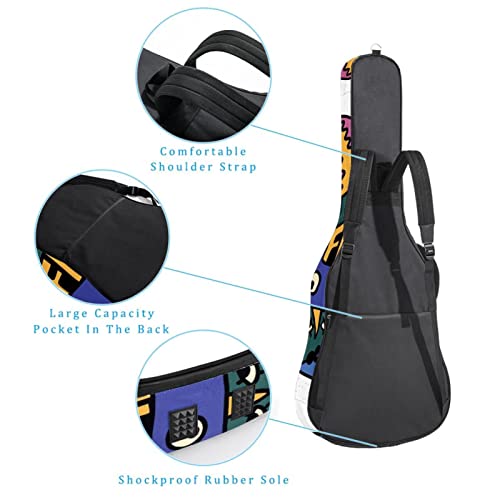 Étui rembourré pour guitare acoustique classique Motif monstres et graffiti, Multicolore 05, 42.9×16.9×4.7 in… - Les Beatles, Paul McCartney, John Lennon, RIngo Starr, George Harrison Étui rembourré pour guitare acoustique classique Motif monstres et graffiti, Multicolore 05, 42.9x16.9x4.7 in… – Image 4