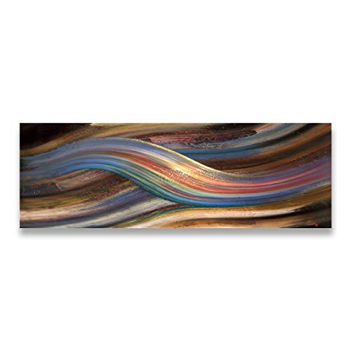 Toile arc-en-ciel abstraite pour dynamiser un mur blanc et illuminer votre espace de vie