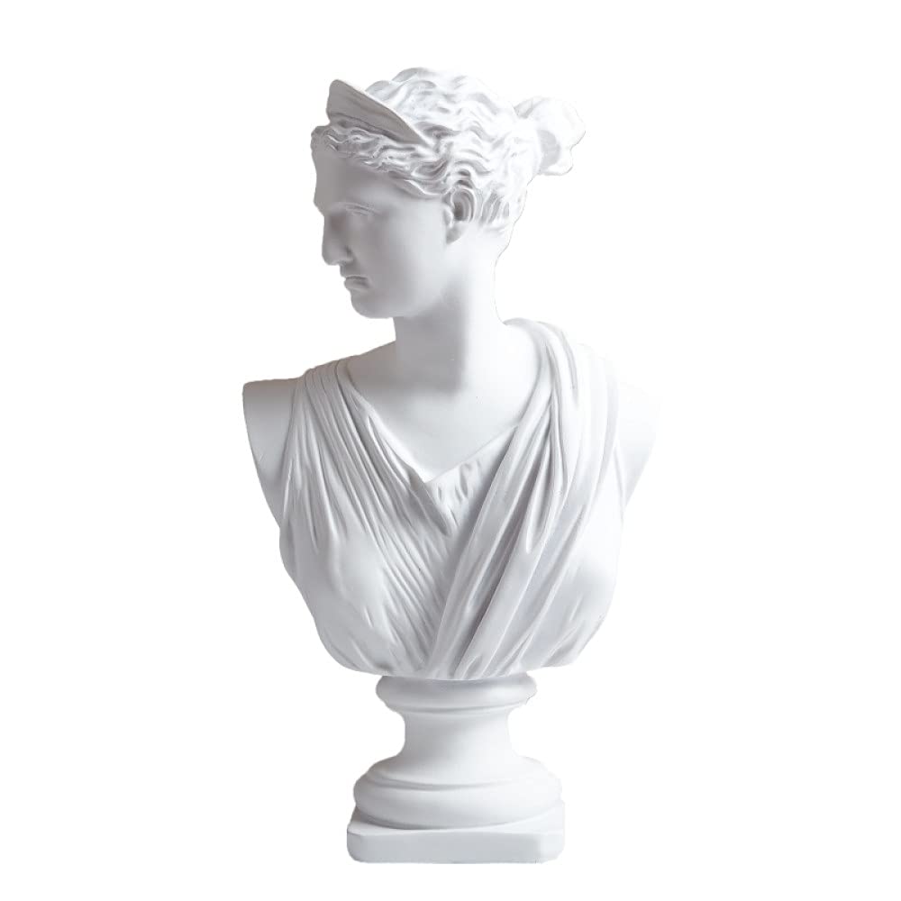 Buste d'Aphrodite en marbre blanc 15,2 cm, mythologie grecque, sculpture romaine, décoration Renaissance pour bibliothèque académique