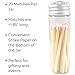 River Birch Decorative Matches in a Bottle with Striker - Cute & Colored Matches - 3 Bottles, Lilac Tip, 60 Matches