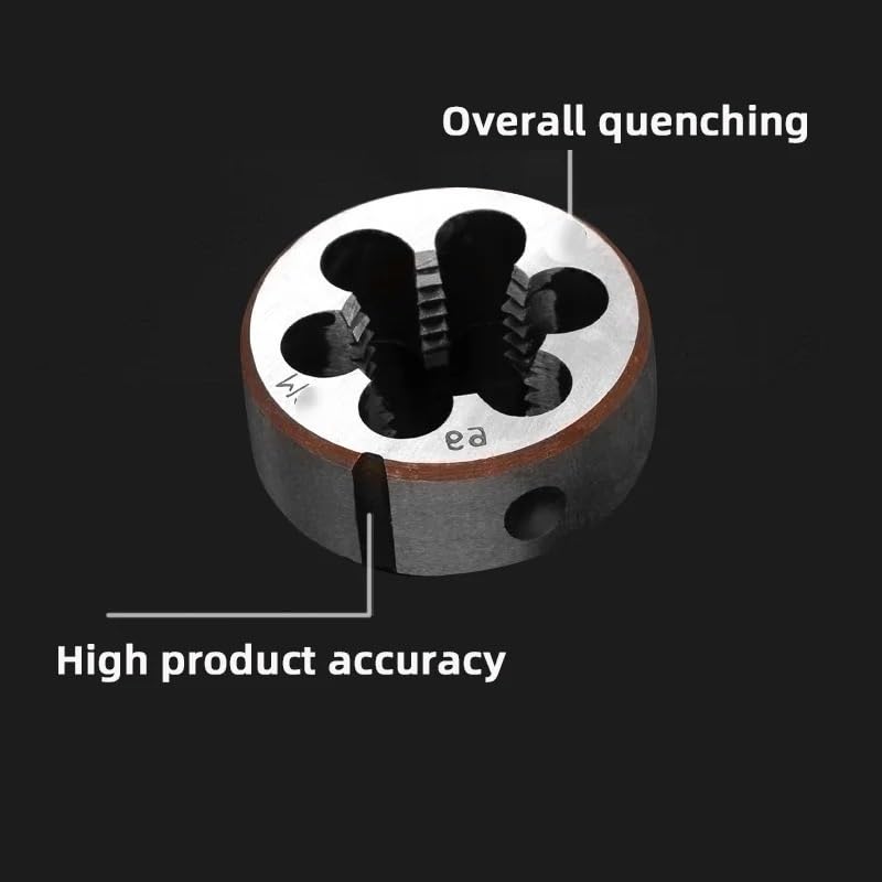 Filiera Metrica M10 X 1.25 - Per Filettatura Manuale In Acciaio, Diametro 30 Mm - Foto 5