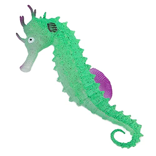 Tnfeeon Cavalo marinho simulado de aquário, ornamento de cavalo marinho falso de silicone realista,