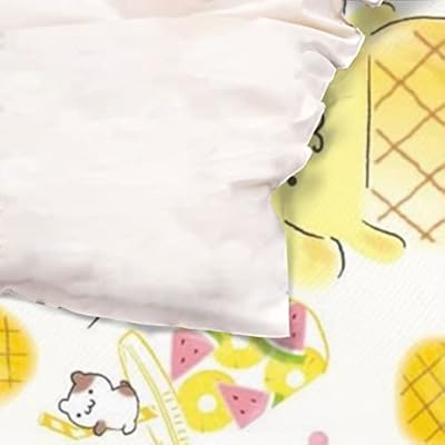 Pompompurin Comforter Set,Ocean Pineapple Cartoon Dog Bedding Set for Kids Teens, Anime Kawaii Comforter Puppy Duvet Set Room Decor Quilt Set Twin Size 41YZFLg6U8L. SS400