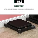 Stojak na wzmacniacz audio subwoofer stojak izolacyjny pulpit głośnik audio riser dwuwarstwowe uchwyty głośników podłogowych ze stałymi miedzianymi kolcami (kolor: czarny, rozmiar: 43 x 33 cm)