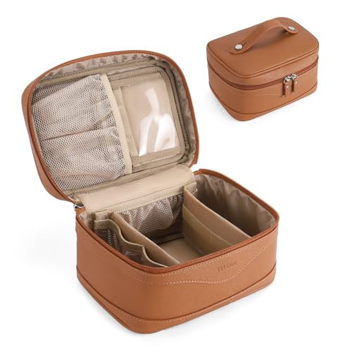 Telena Large Vegan Leather Makeup Bag