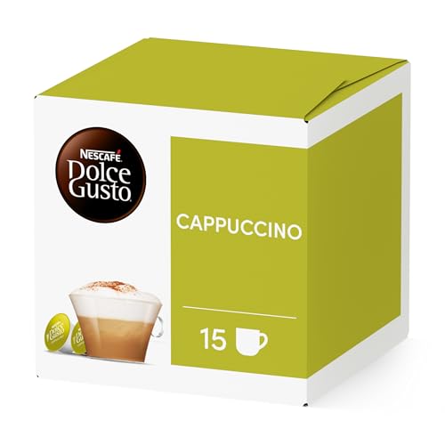 NESCAFÉ Dolce Gusto Cappuccino   Cápsulas de Café, 30 Cápsulas (1 x 30)  15 tazas de café (2 cáps. por taza)   Clásico Italiano   Originales para cafeteras Dolce Gusto