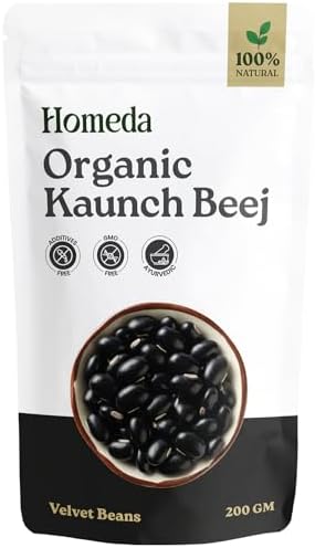 Shudh Online Black Kaunch beej, Konch Seed, Kala Koch ke beej (200 Grams), Alkushi, Kauch, Mucuna Pruriens, Velvet Beans, Kapikachhu, Cowitch, Cowhage