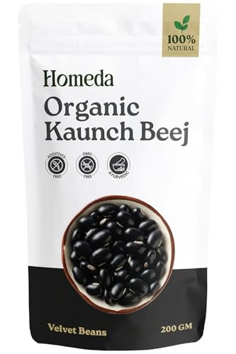 Image of Shudh Online Black Kaunch beej, Konch Seed, Kala Koch ke beej (200 Grams), Alkushi, Kauch, Mucuna Pruriens, Velvet Beans, Kapikachhu, Cowitch, Cowhage