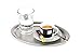 Produktbild APS Serviertablett Kaffeehaus, klassisches Wiener Kaffeehaus Tablett, Edelstahl Tablett, matt poliert, oval, Rand eingerollt, 29 x 22 cm, 1 cm Höhe