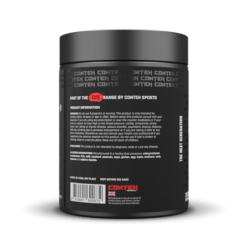 Conteh Sports Mega Pump Elite Pre-Workout - Stim-Free Pump Formula with L-Citrulline & Glycerol - Cherry - 30 Servings - Image 7