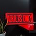 GGK Adults Only Neon Sign Man Cave Sign Red ADULTS ONLY LED Sign Neon Lights for Bedroom Wall Decor Man Cave Decor Door Mount Sign USB Operation with Switch Gifts for Boyfriend, Daddy, Man