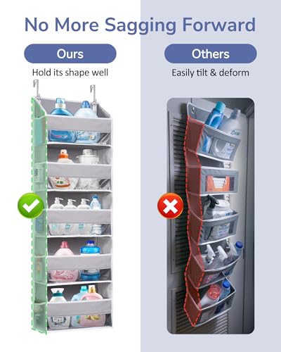 Image of ULG 2 Pack 5-tier Over the Door Organizer Light Gray