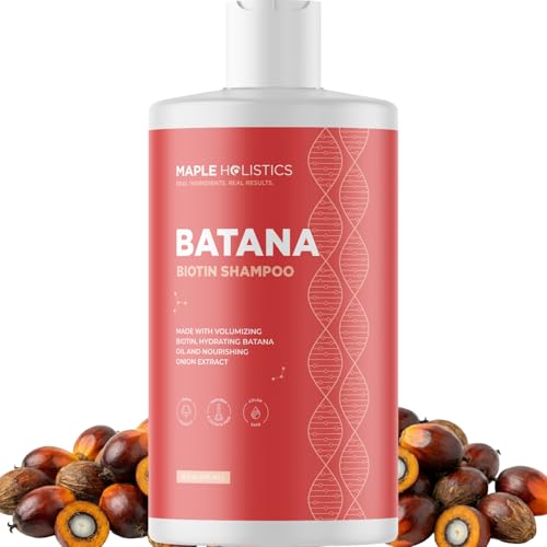 Image of Biotin & Batana Oil Shampoo for Thinning Hair - Volumizing Shampoo for Fine Hair with Onion B Vitamins Rosemary Argan & Tea Tree Oils - Paraben Silicone and Sulfate Free Vegan Formula (16 Fl Oz)