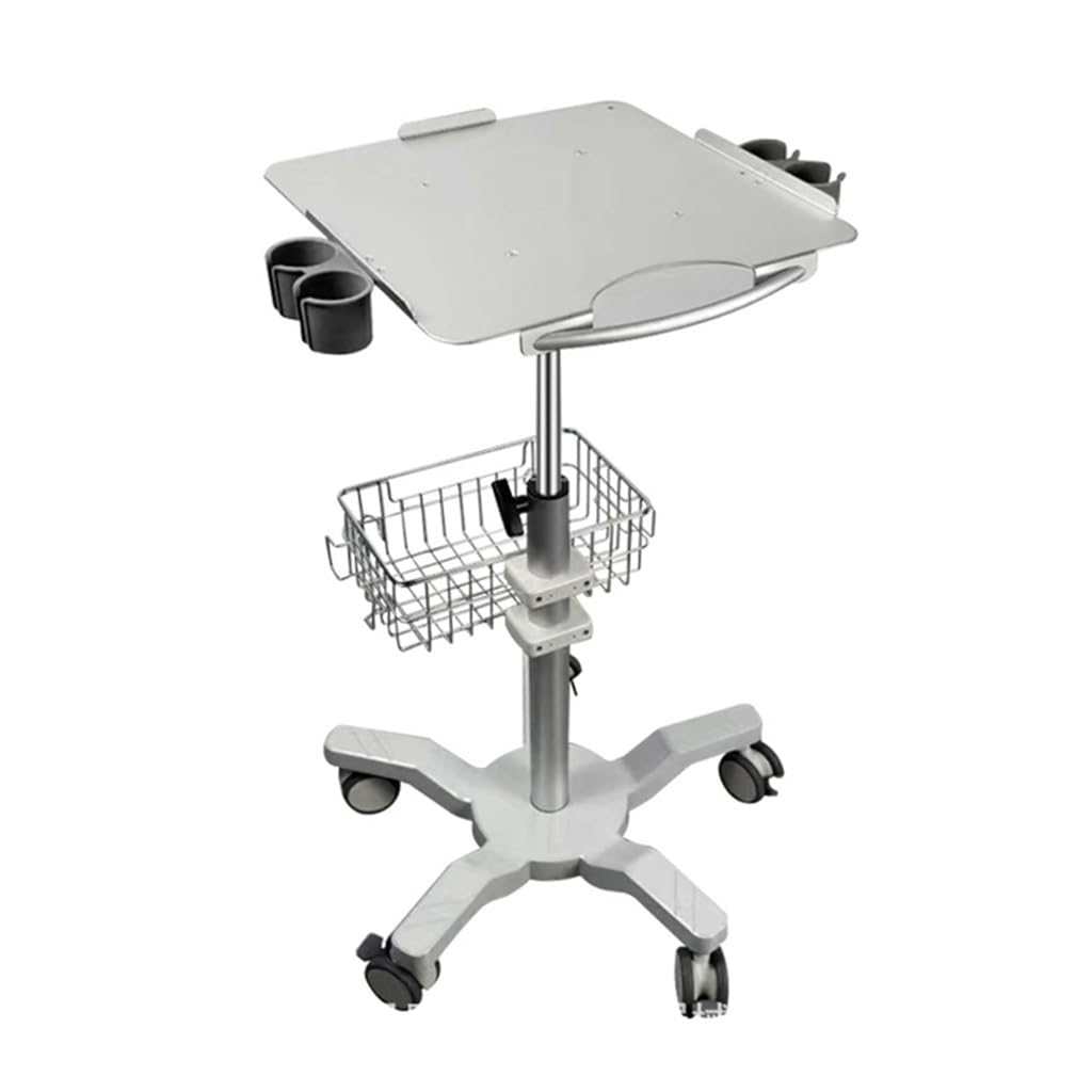 Carrello per Tablet, Dotato di Cestino E Ruote Piroettanti, Carrello da Pavimento con Ruote per Tablet, Adatto per Laboratori E Luoghi Che Richiedono Dispositiv,Monitor Model A