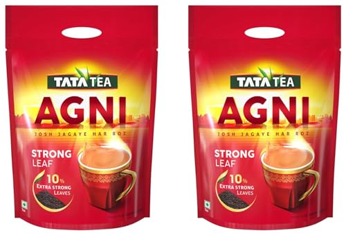 Image of Tata Tea Agni | Strong chai With 10% Extra Strong Leaves | Black Tea | 1.5 kg (Pack of 2)