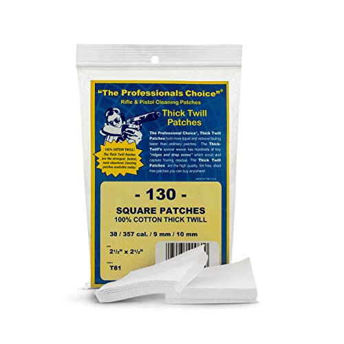 Gun Cleaning Patches By The Professionals Choice | Gun Cleaner Cloth Removes 99% Of Residue | Square Cotton Twill | 130 Pack | .30-Calibre/7.62Mm #TOP17