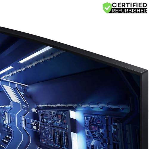 Image of Samsung LC34G55TWW 34 inch Odyssey G55T WQHD 165Hz 1ms(MPRT) HDR Curved Gaming Monitor (Renewed) Bundle with 2 YR CPS Enhanced Protection Pack