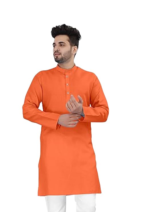 kamosa Men's Cotton Blend Plain Kurta [Only Kurta]-picture-40