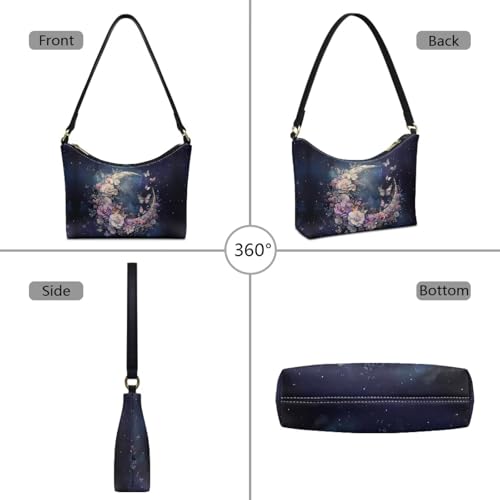 Under Arm Bag for Women Ladies, Leather Shoulder Bag with Zipper, Waterproof Small Handbags for Shopping4