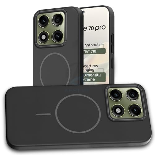 Image of AESTMO Shockproof Back Case Cover for Moto Edge 70 Pro 5G | Slim Hard Shell | Hard Back Cover for Moto Edge 70 Pro 5G (Compatible with MagSafe Accessories, Black)